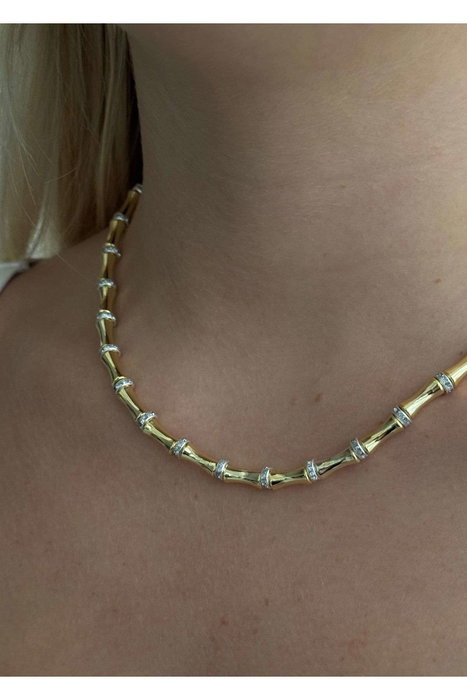 Heliophilia Silver Collar de Latón Dorado Ajustable